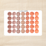 Biber Stickersheet - warmes Braun