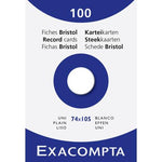Exacompta - Karteikarten A7 - 100 Stk weiss blanko
