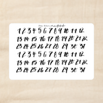 Biber Stickersheet - Zahlen