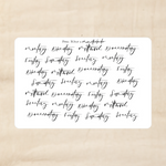 Biber Stickersheet - Wochentage