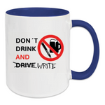 Federstiel und Tintenklecks x PenNini - Lieblingstasse - Don't Drink and Write - royal