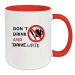 Federstiel und Tintenklecks x PenNini - Lieblingstasse - Don't Drink and Write - rot