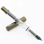 Monteverde USA® - MP1 Sammler-Füllfederhalter mit Lock-It-Kolbentechnologie in Olive Green + 15 ml Tinten-Set