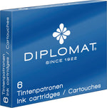 Diplomat - Königsblau - 6er Tintenpatronen