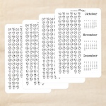 Biber Stickersheet - Datum groß