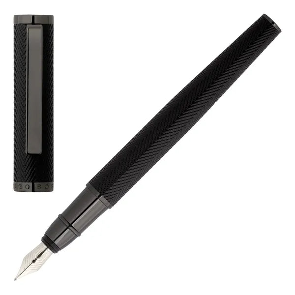 Hugo Boss - Füllfederhalter Formation Herringbone Gun