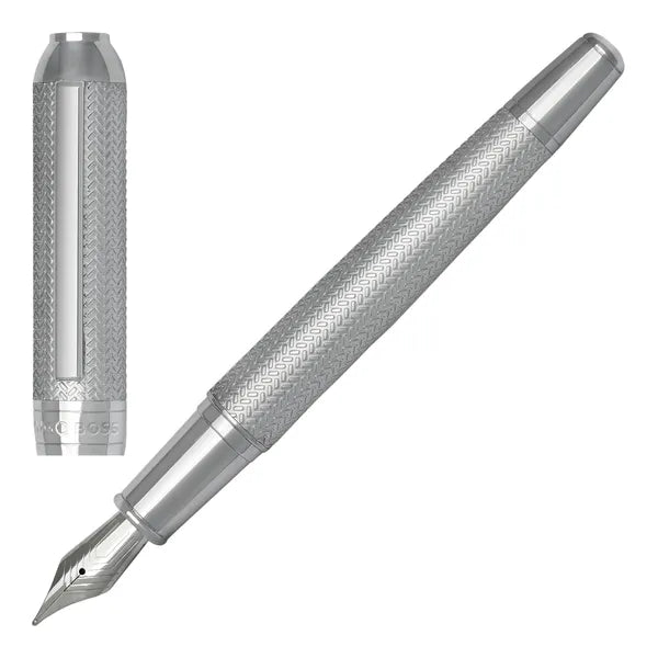 Hugo Boss - Füllfederhalter Elemental Silver