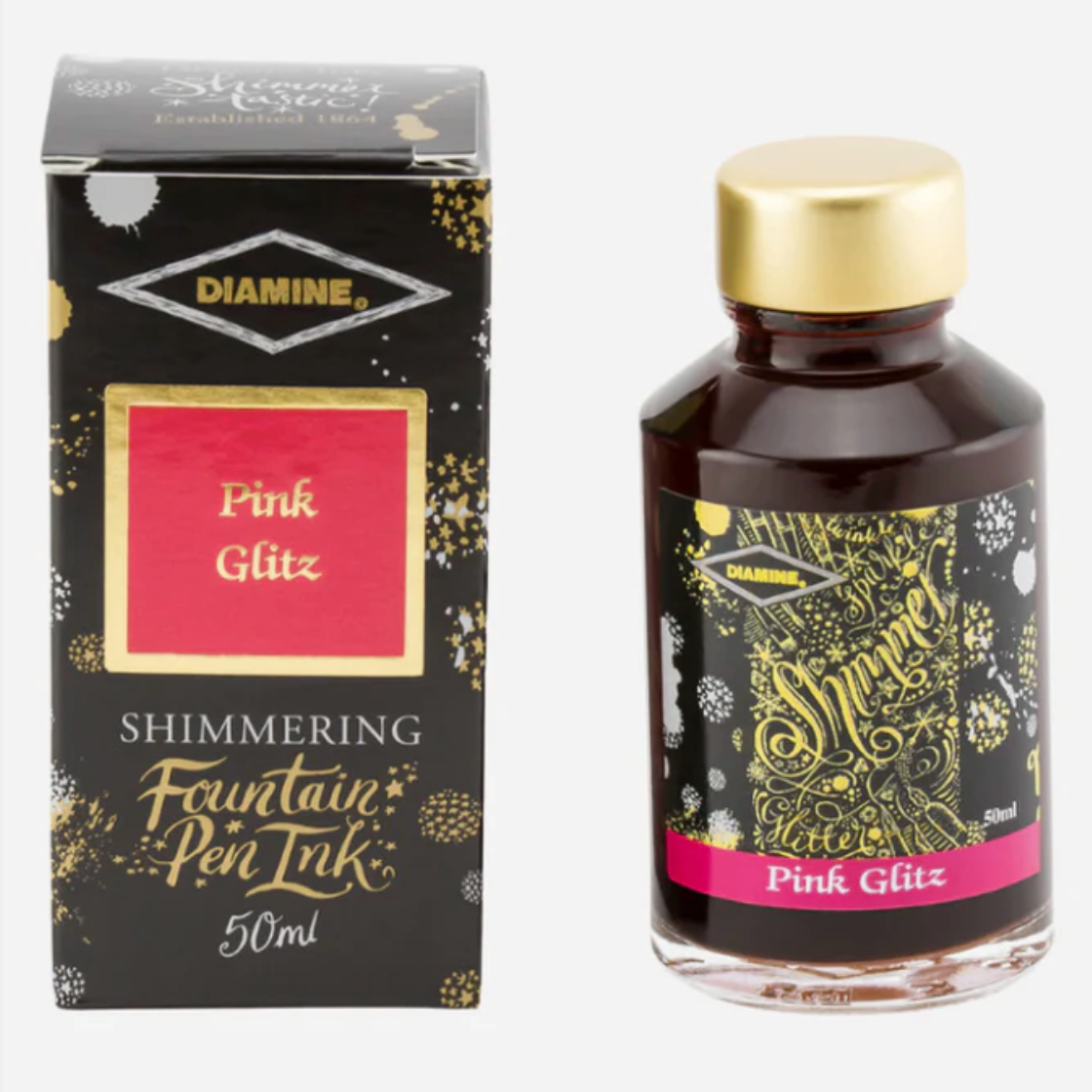 Diamine Pink Glitz - 50 ml - Shimmering