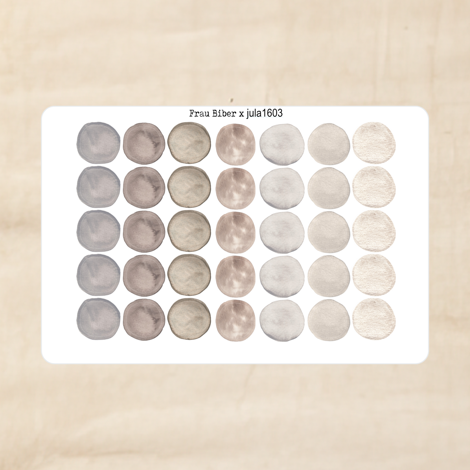 Biber Stickersheet - Mondgestein