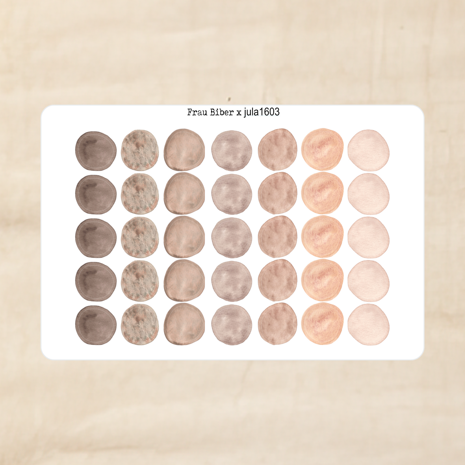 Biber Stickersheet - Rosenholz