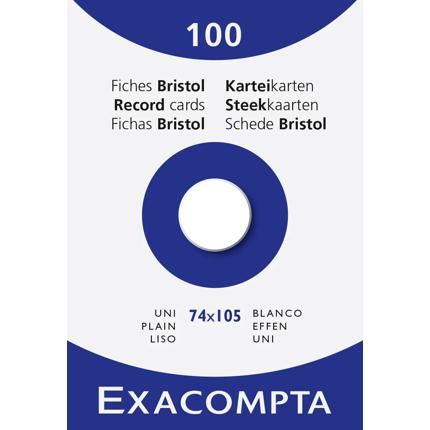 Exacompta - Karteikarten A7 - 100 Stk weiss blanko
