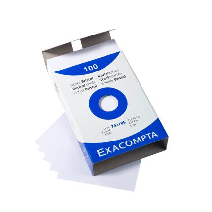 Exacompta - Karteikarten A7 - 100 Stk weiss blanko