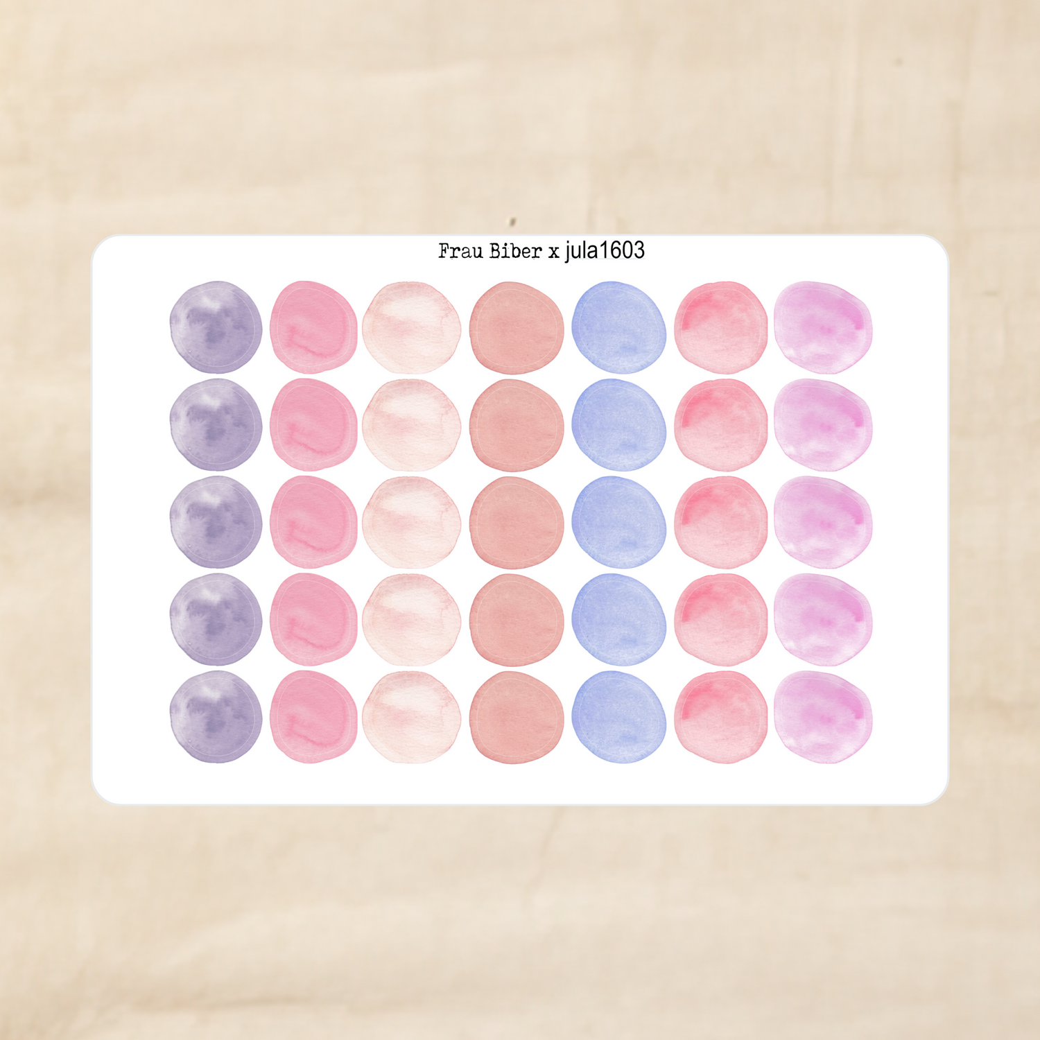 Biber Stickersheet - Zuckerwatte