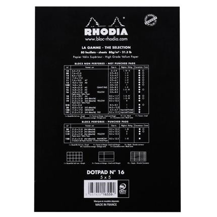 Rhodia - Notizblock DotPad No.16 A5 - schwarz