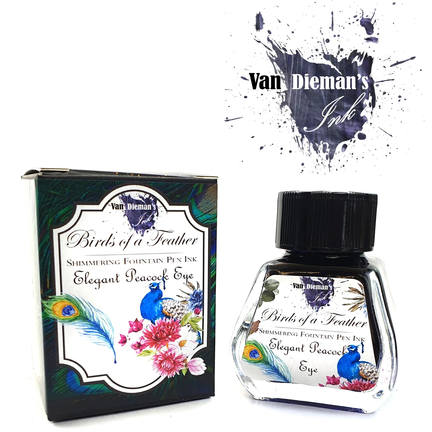 Van Diemans Ink - Birds of Feather - Elegant Peacock Eye Shimmering