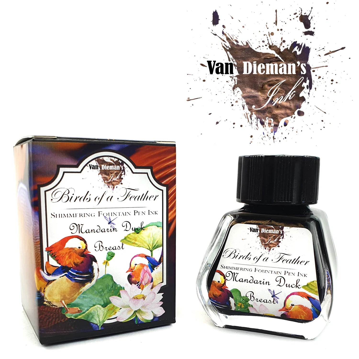Van Diemans Ink - Birds of Feather - Mandarin Duck Breast Shimmering