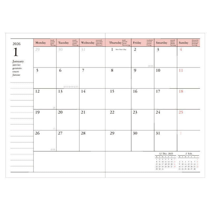 MARK´S - A6 Zipper Diary "Storage it" 2026 - Bleu