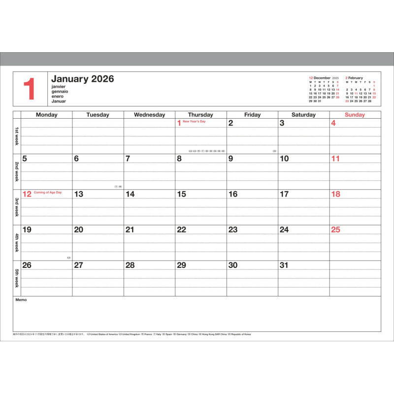 MARK´S - Calender S - Black