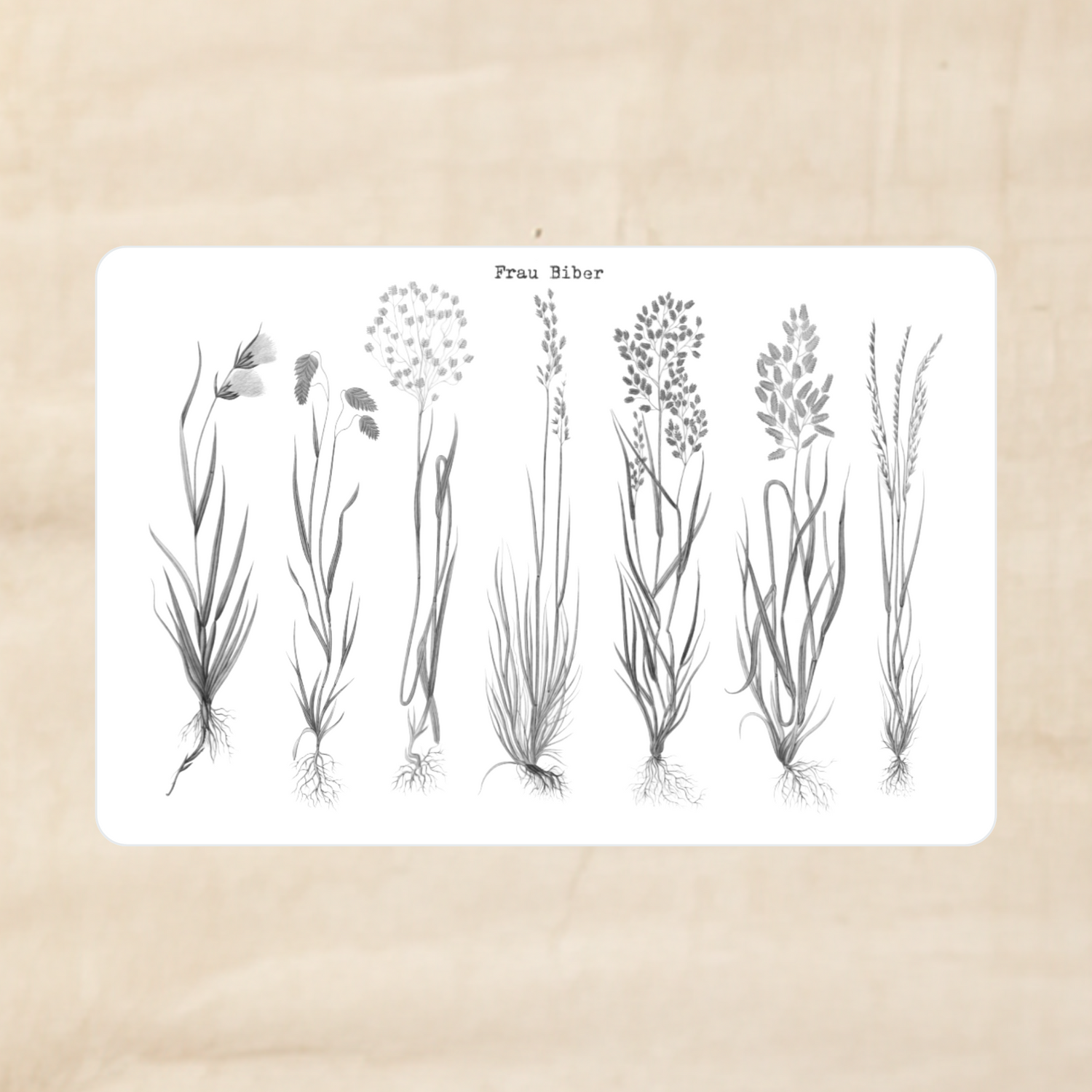 Biber Stickersheet - mehr Gräser