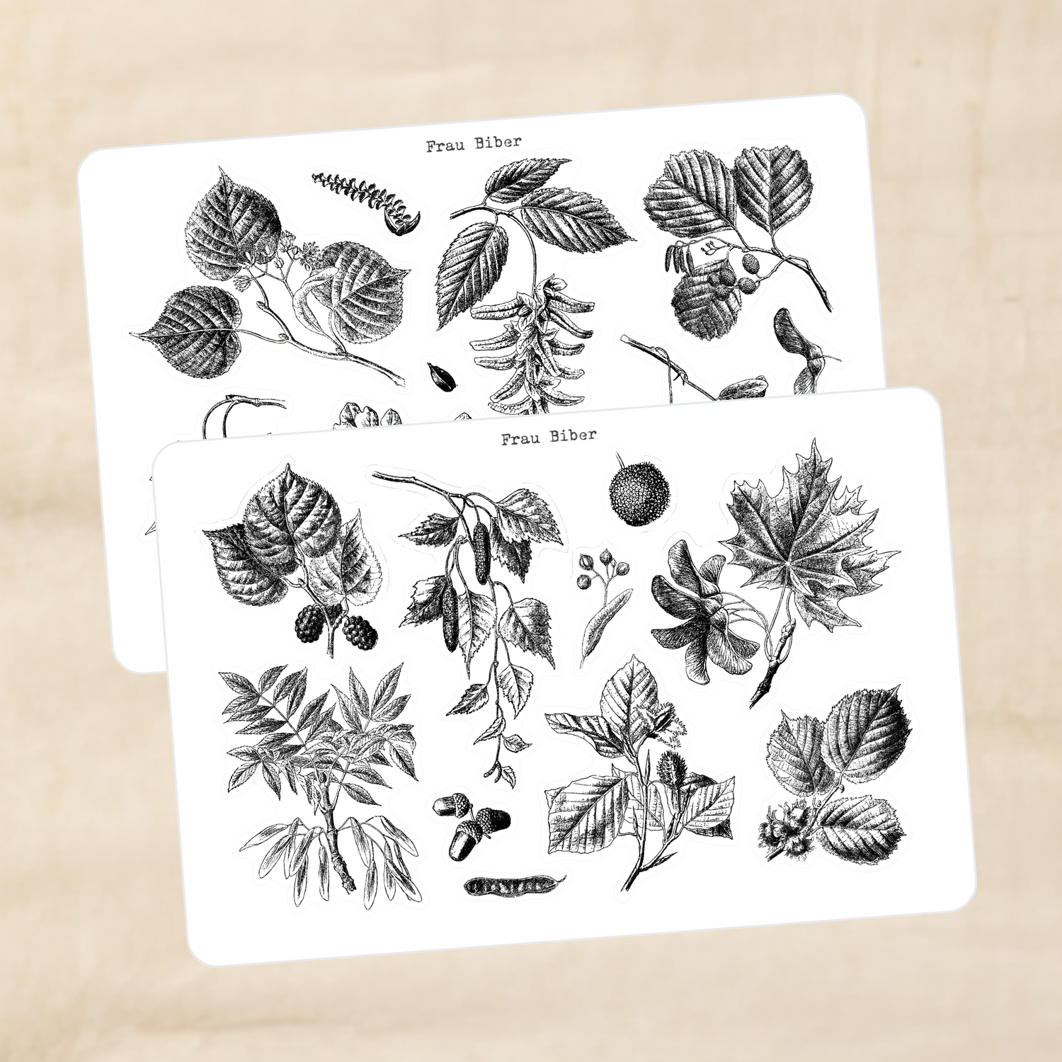 Biber Stickersheet - Herbstlaub