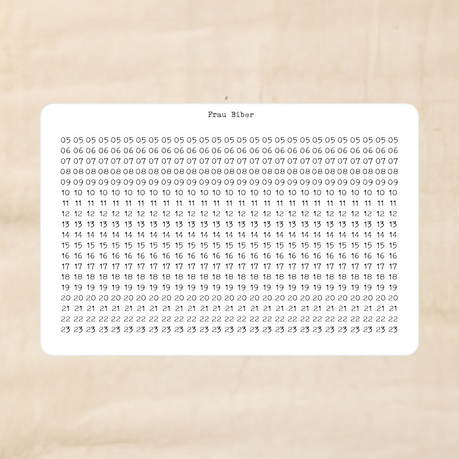 Biber Stickersheet - Zeitleisten