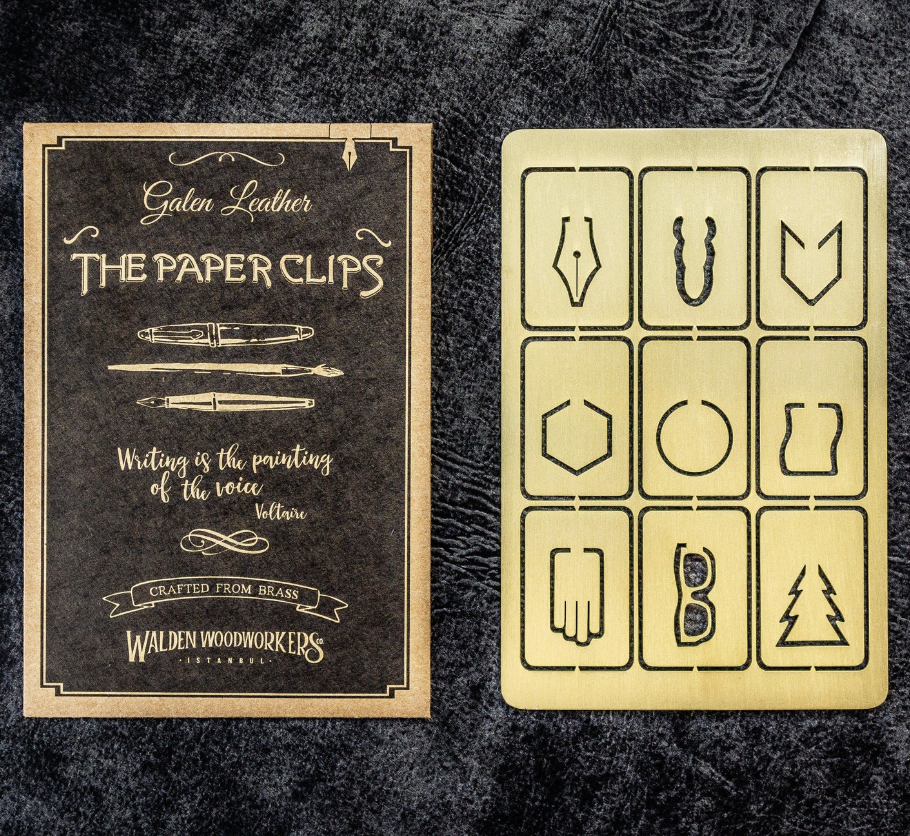 Galen Leather - Brass Paper Clip Set