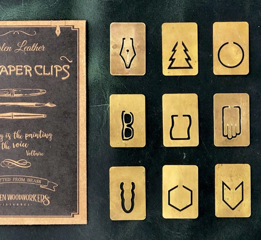 Galen Leather - Brass Paper Clip Set