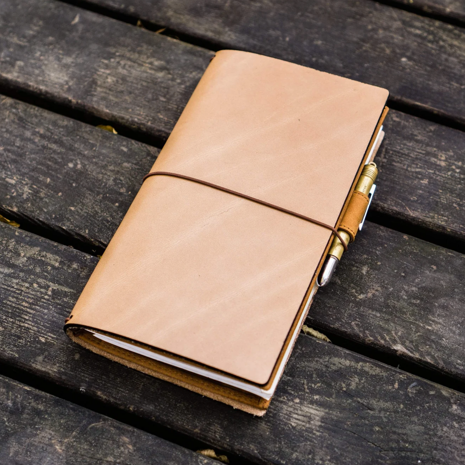Galen Leather - Leather Wallet Insert for Traveler's Notebook - Crazy Horse Brown