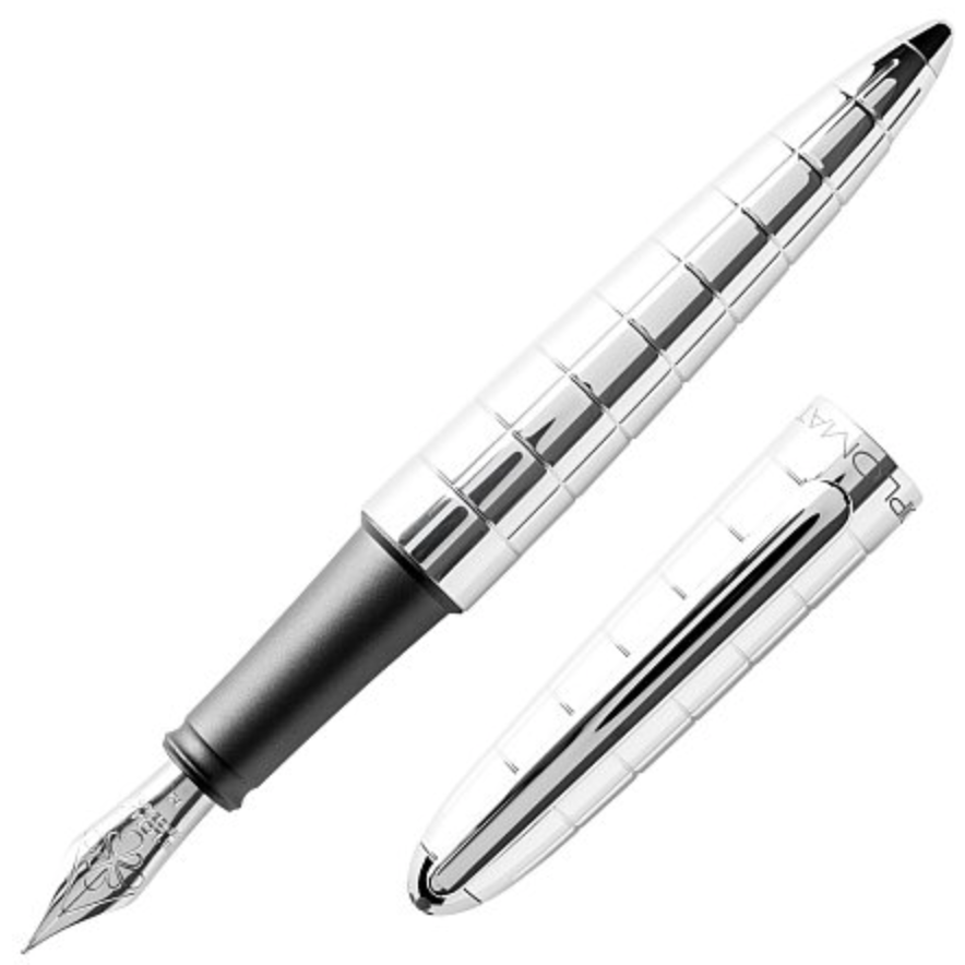 Diplomat - Füllhalter Aero Rhomb chrom - M