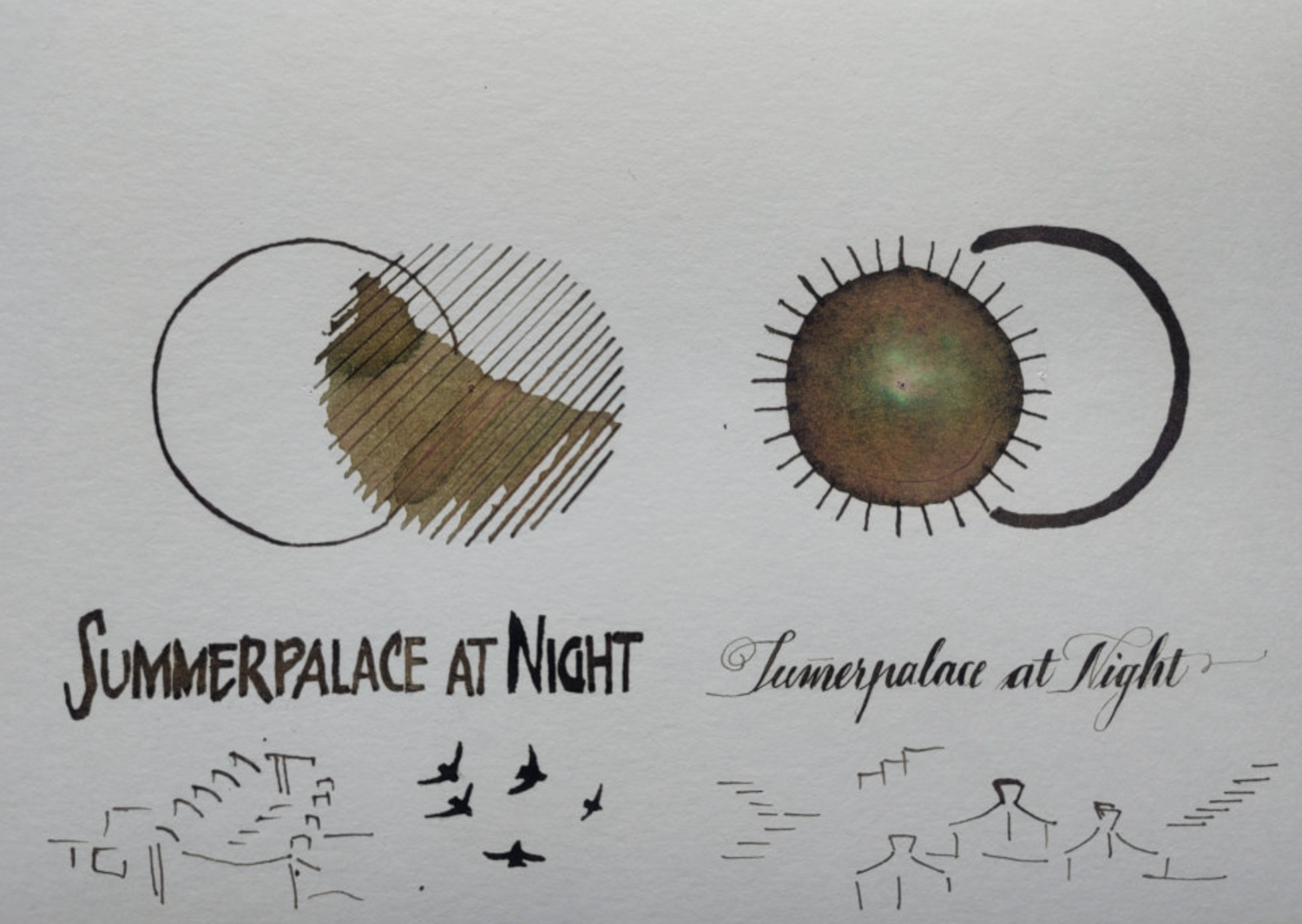 Shanghai Stationary - Summerpalace at Night - Shimmer