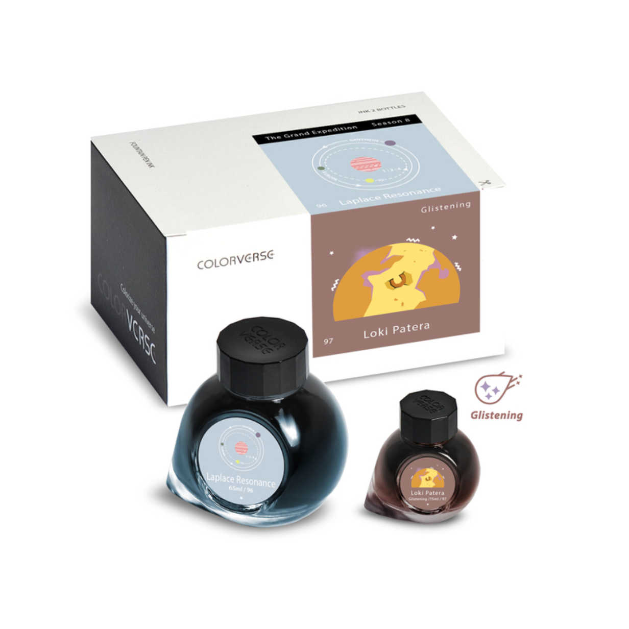 Colorverse - Set No.96/97 Laplace Resonance & Loki Patera Glistening - 65 ml + 15 ml - Shimmering