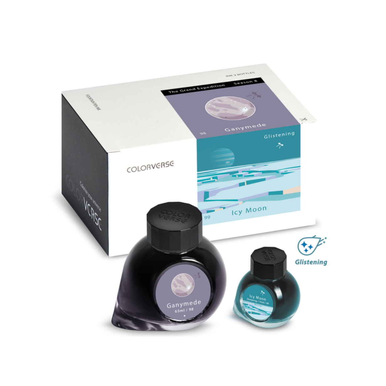 Colorverse - Set No.98/99 Ganymede & Icy Moon Glistening - 65 ml + 15 ml - Shimmering