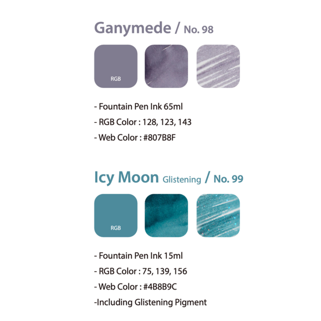 Colorverse - Set No.98/99 Ganymede & Icy Moon Glistening - 65 ml + 15 ml - Shimmering