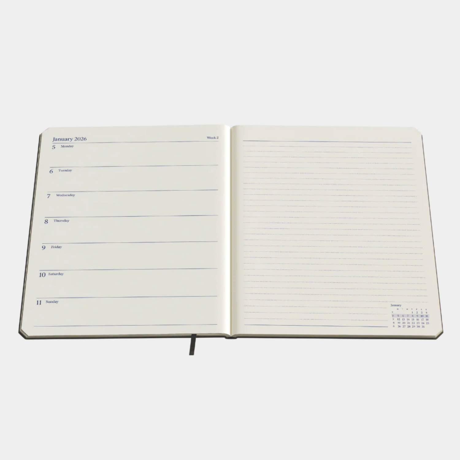 DeKempen - Origin Kalender 2026 English - Pocket Weekly Notes - Blue
