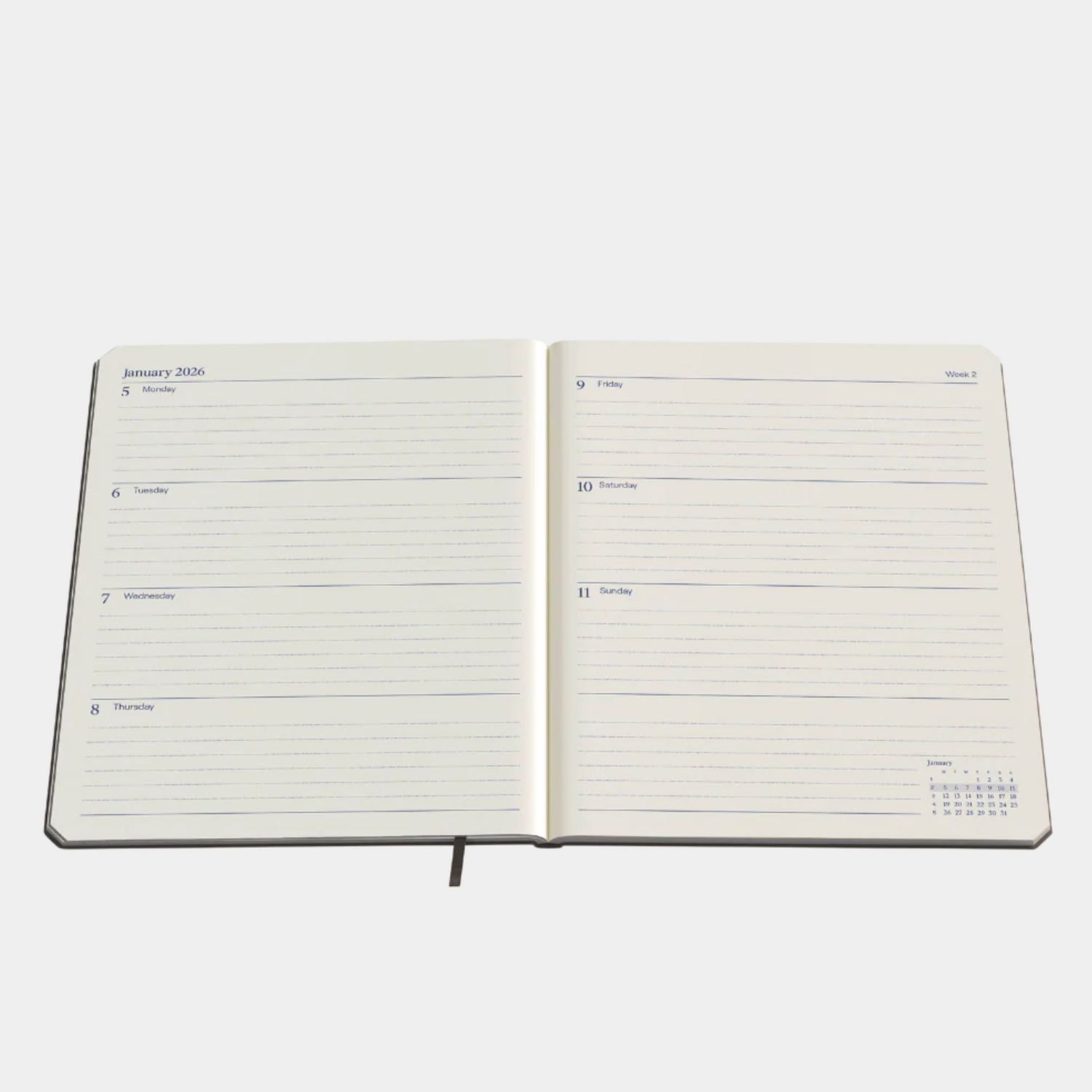 DeKempen - Origin Kalender 2026 English - Pocket Weekly Planner - Brut Pink