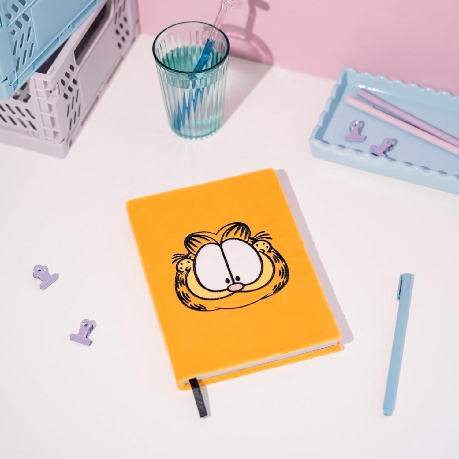 Erik - GARFIELD - Premium-Notizbuch Plüsch Einband - A5