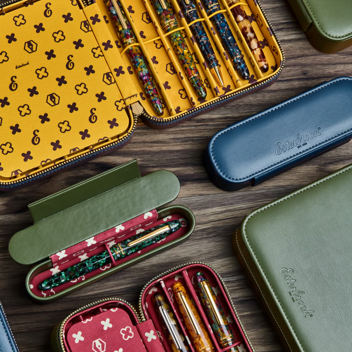 Esterbrook - Pen Nooks - Triple Pen - Blue Dandelion