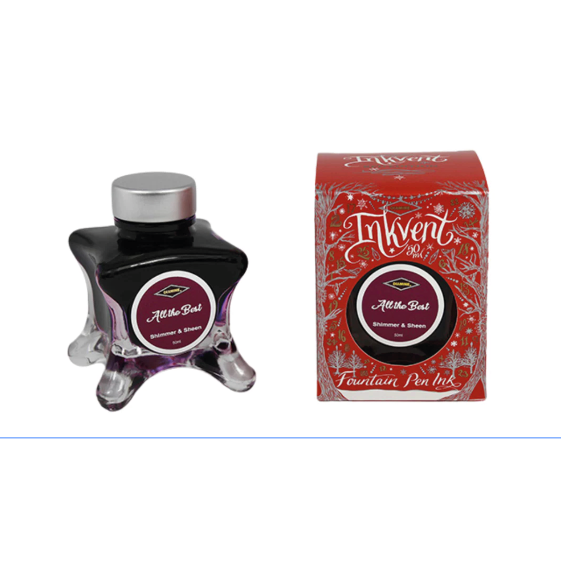 Diamine RED Inkvender - All The Best - 50 ml - Shimmer