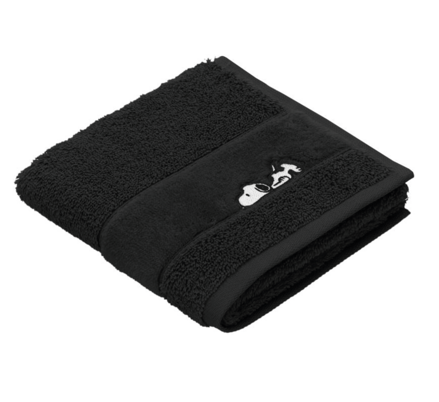 PEANUTS - Gästehandtuch Sleepy SNOOPY - black
