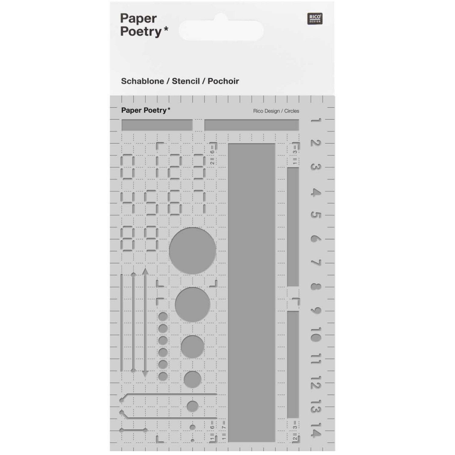 Rico - Paper Poetry - Bullet Diary Schablone Basic - 9,5x15cm