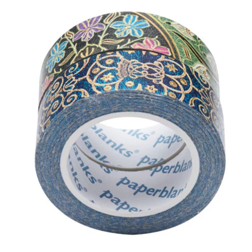 Paperblanks - Washitape - Azurblau/Blühende Poesie