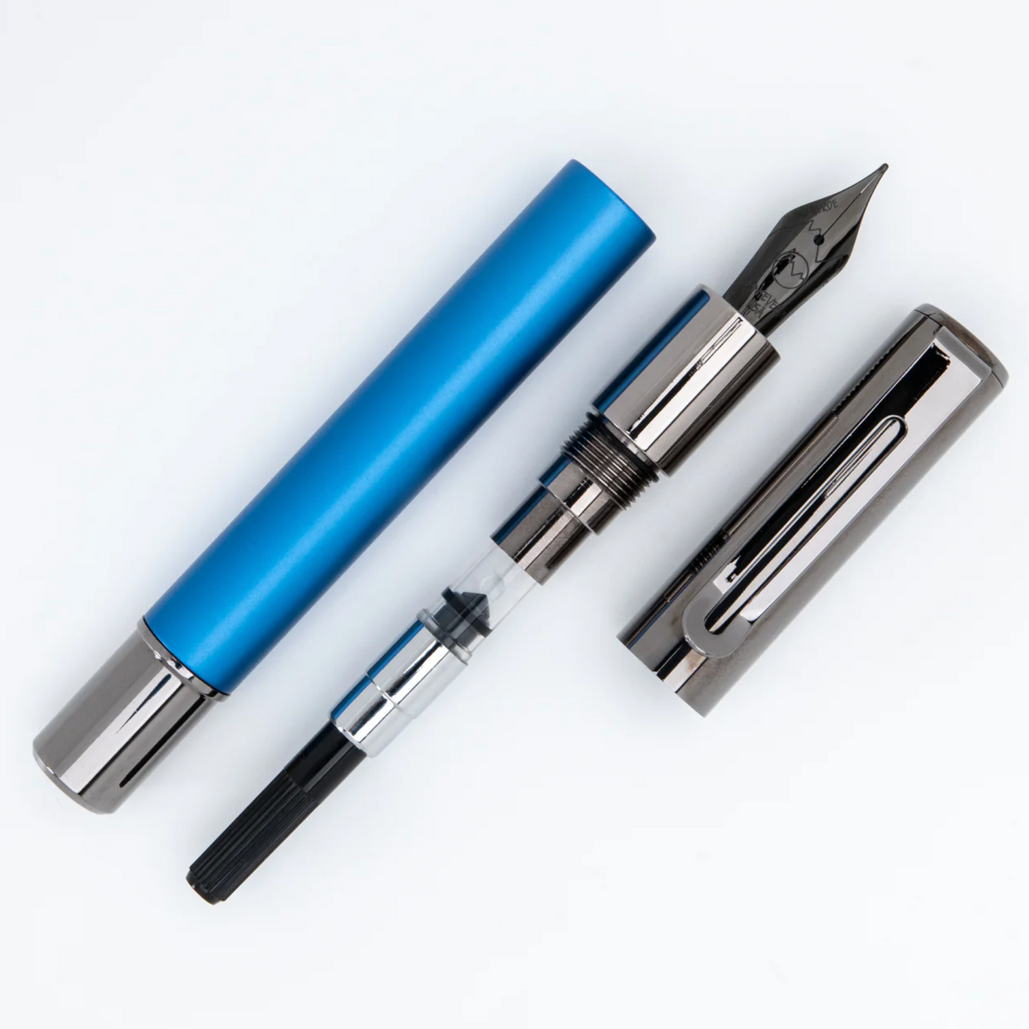 Monteverde USA® Ritma Füllfederhalter, eloxiertes Blue mit JoWo-Feder - M