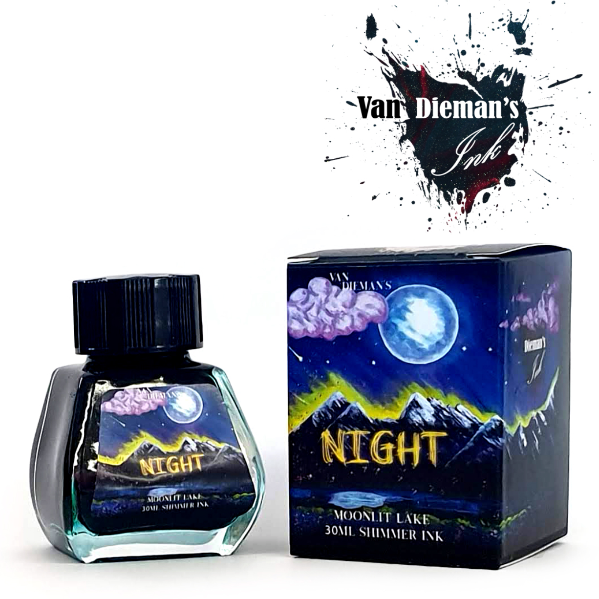 Van Diemans Ink - Night - Moonlit Lake - Shimmering - 30 ml