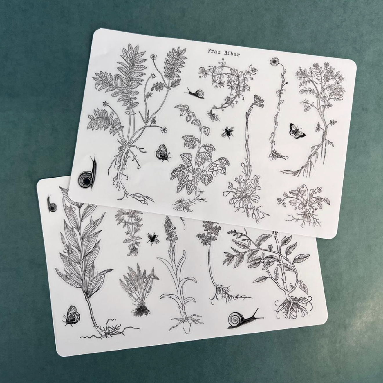 Biber Stickersheet - Sommerwiese