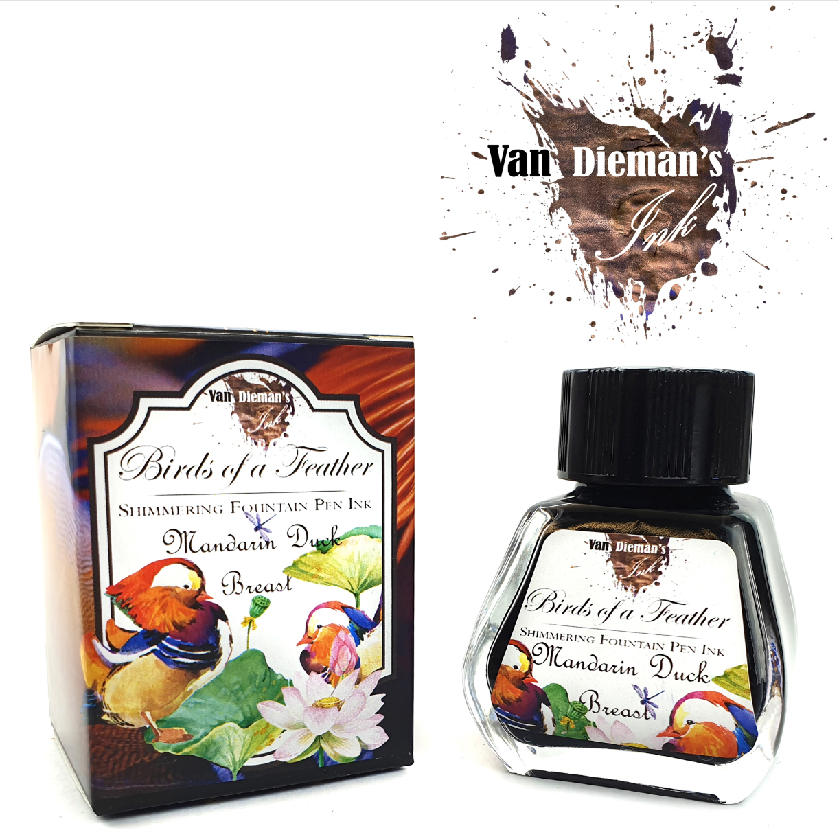Van Diemans Ink - Birds of Feather - Mandarin Duck Wing Shimmering - 30 ml