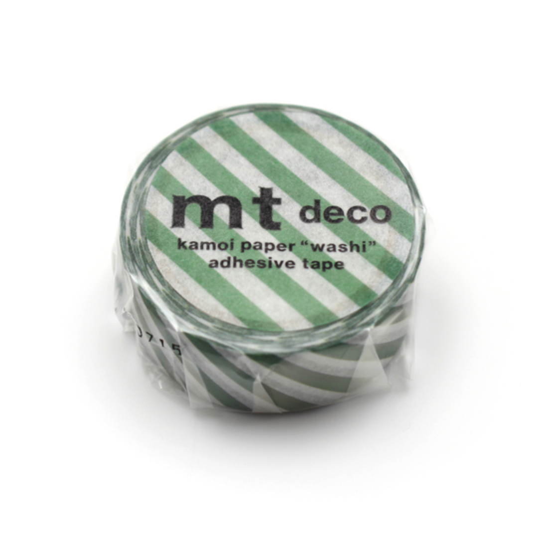 MT Tape - Washitape - stripe deep green