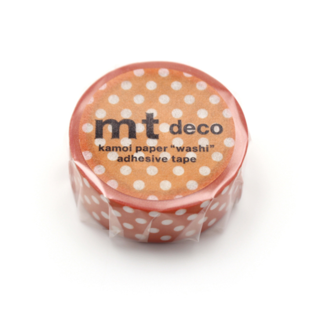 MT Tape - Washitape - dot deep orange