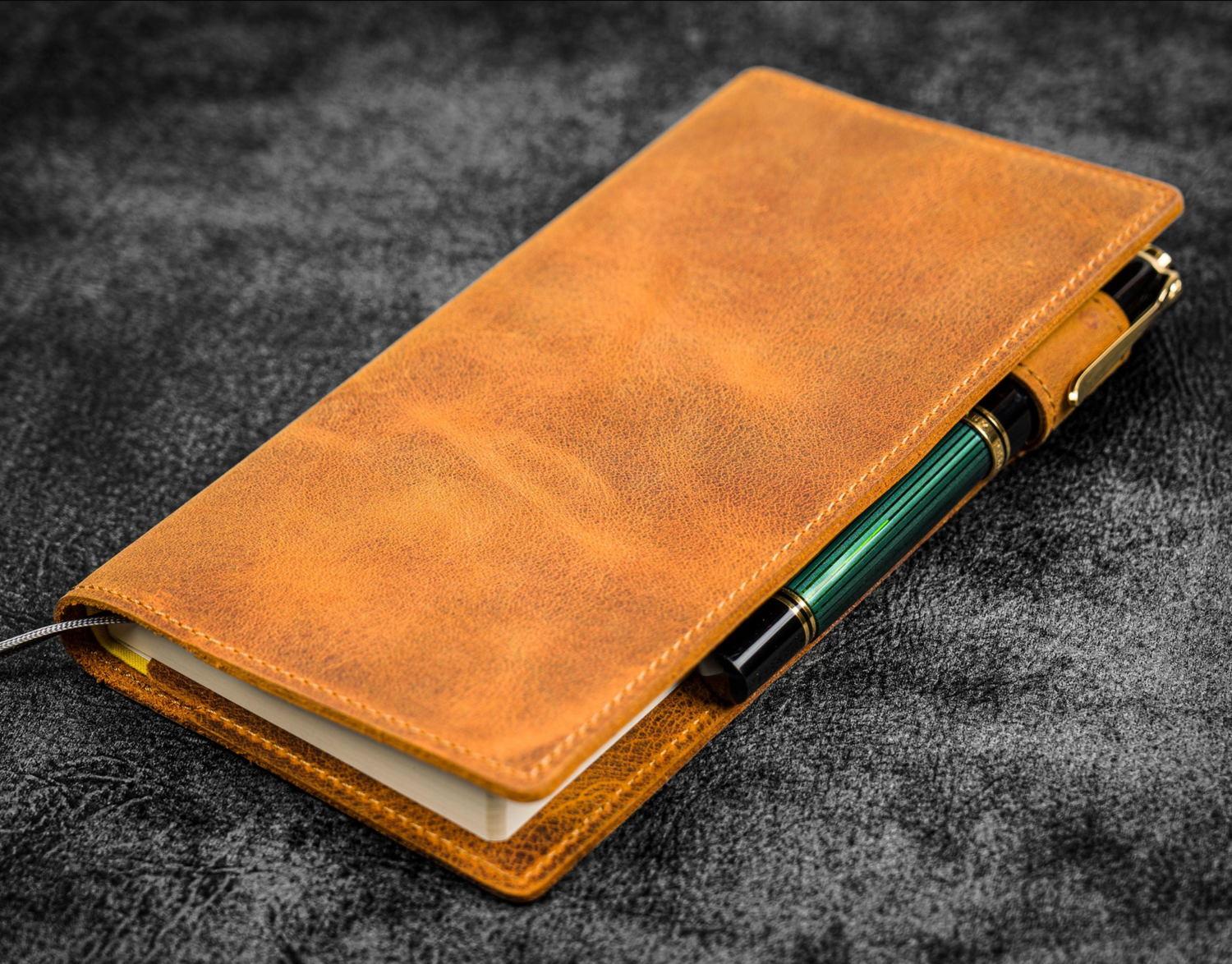 Galen Leather - Leather Slim Hobonichi Weeks Planner Cover - Crazy Horse Brown