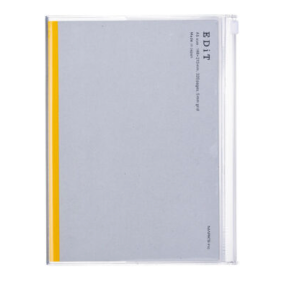 MARK´S - Grid Notebook B6 EDIT with PVC Cover Clear