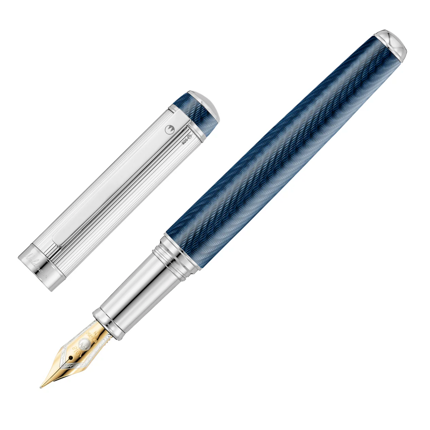 Waldmann - Grandeur Füllfederhalter - 18K Goldfeder - Ozeanblau